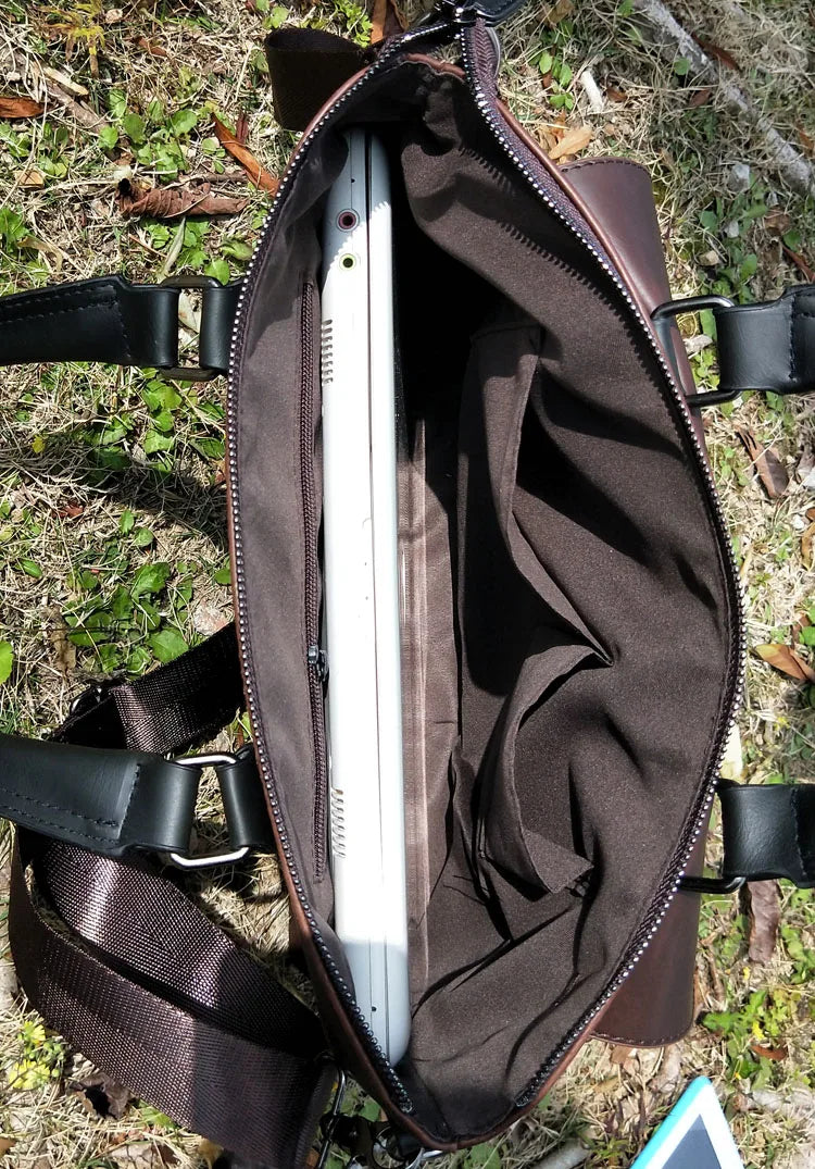 Women's Vintage Leather Laptop Briefcase