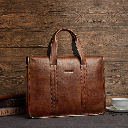 Retro Leather Briefcase for Men